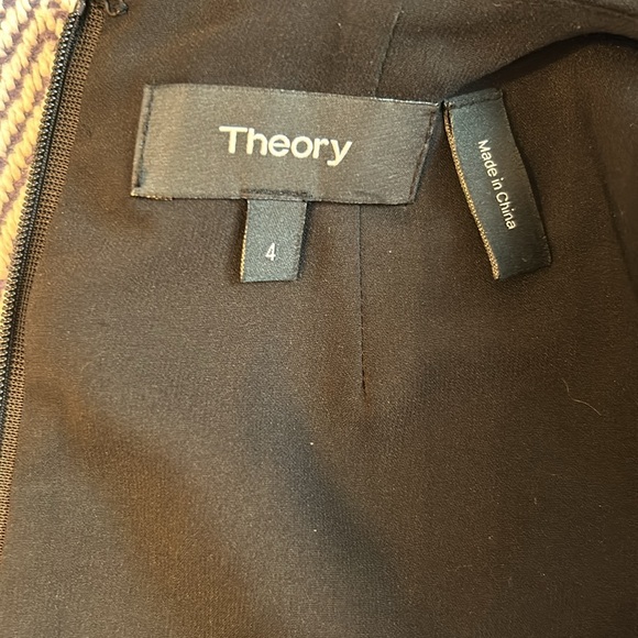 Theory Black Malkan P Winslow Layered Pleated Skirt Dress Size 4 - Picture 9 of 9